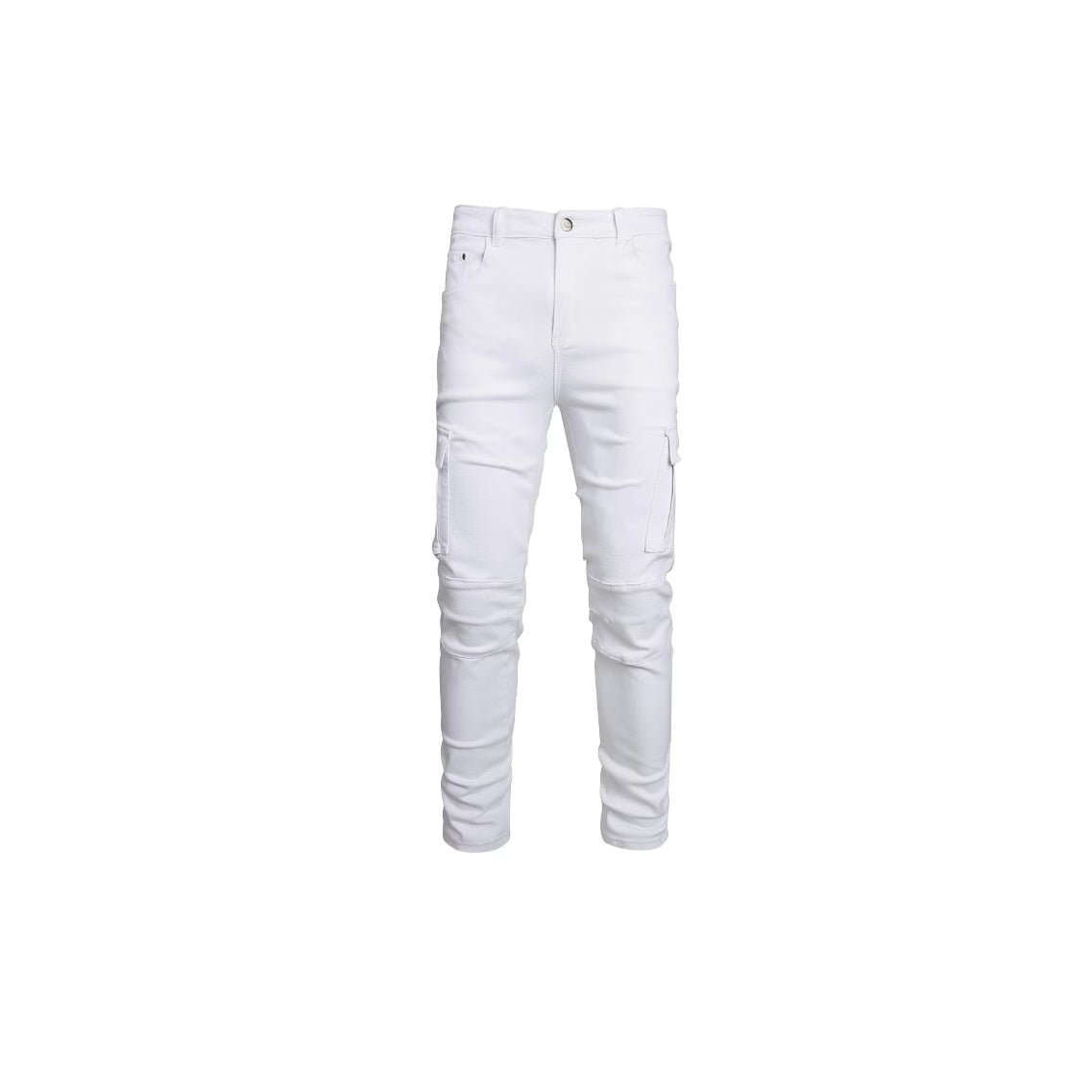SKINNY CARGO JEANS (WHITE)